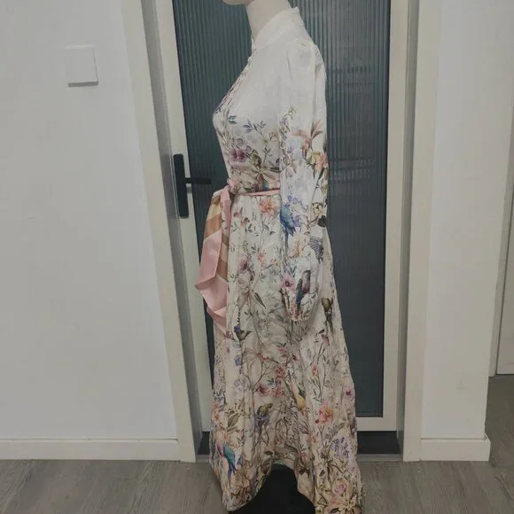 ZimmermannRebellious fabric buttoned long-sleeved mid-length dress - Picture 6 of 11